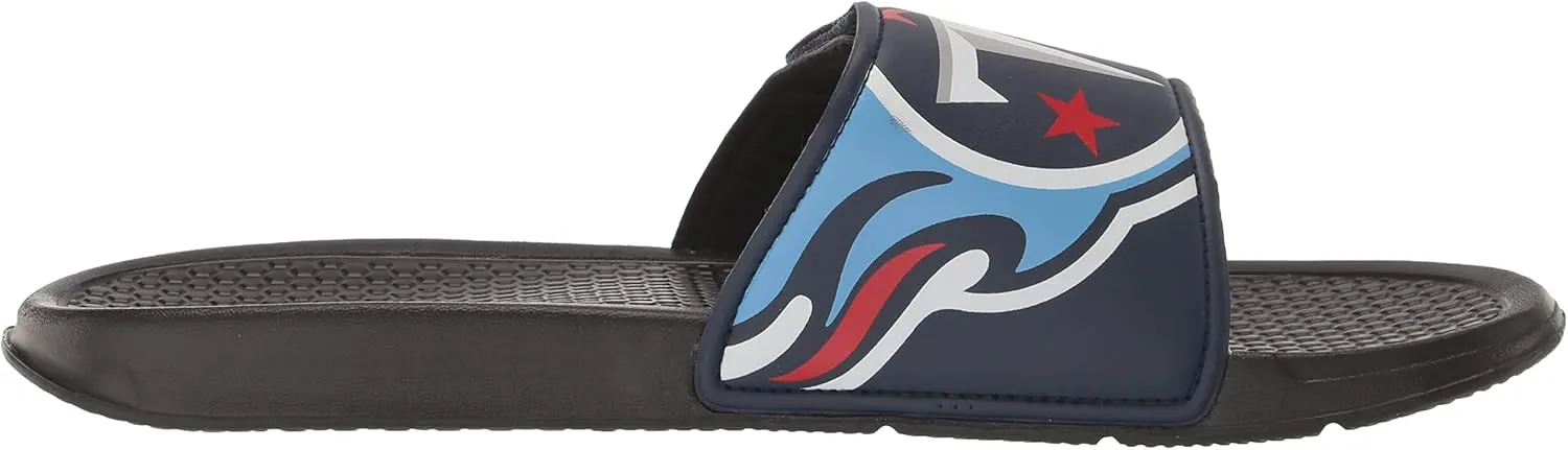 FOCO Men's NFL Team Logo Shower Sport Slide Flip Flop Sandals