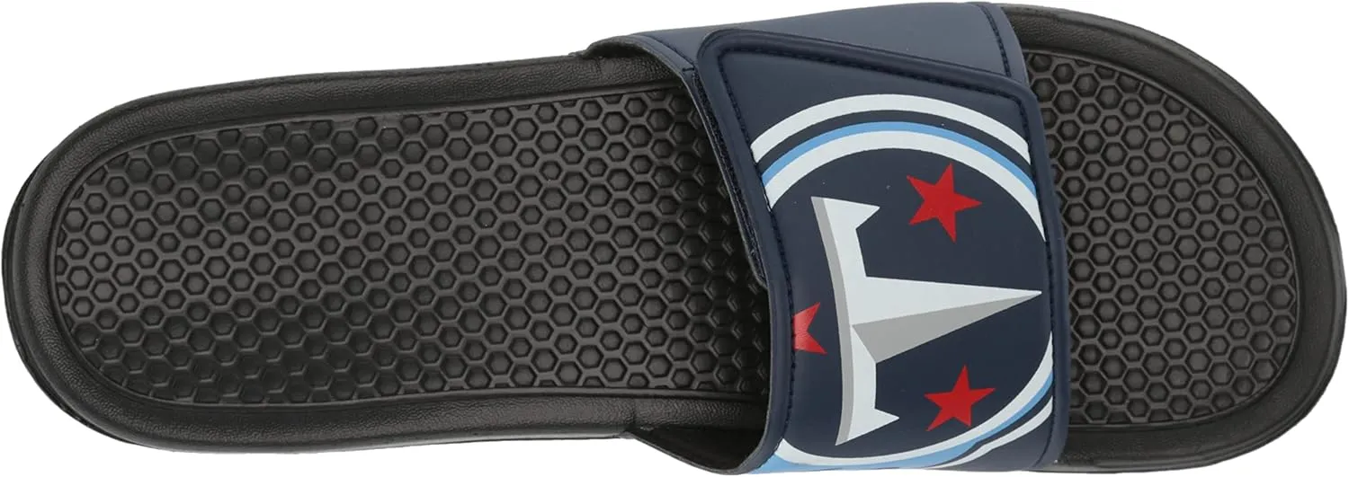 FOCO Men's NFL Team Logo Shower Sport Slide Flip Flop Sandals