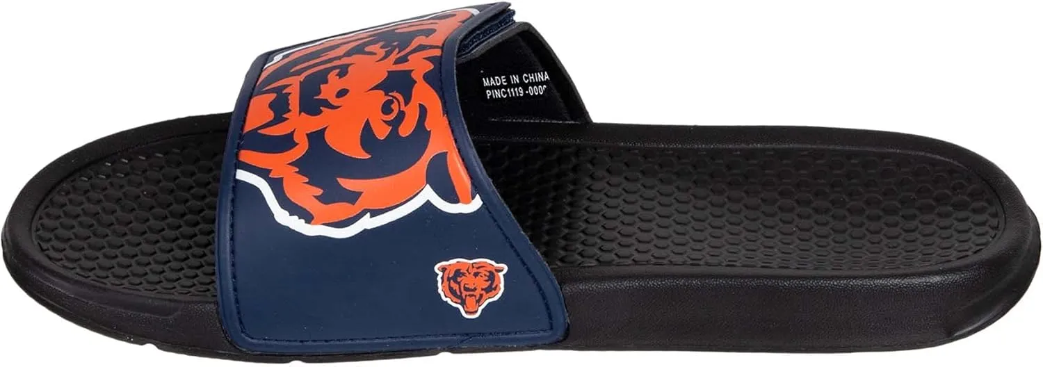 FOCO Men's NFL Team Logo Shower Sport Slide Flip Flop Sandals
