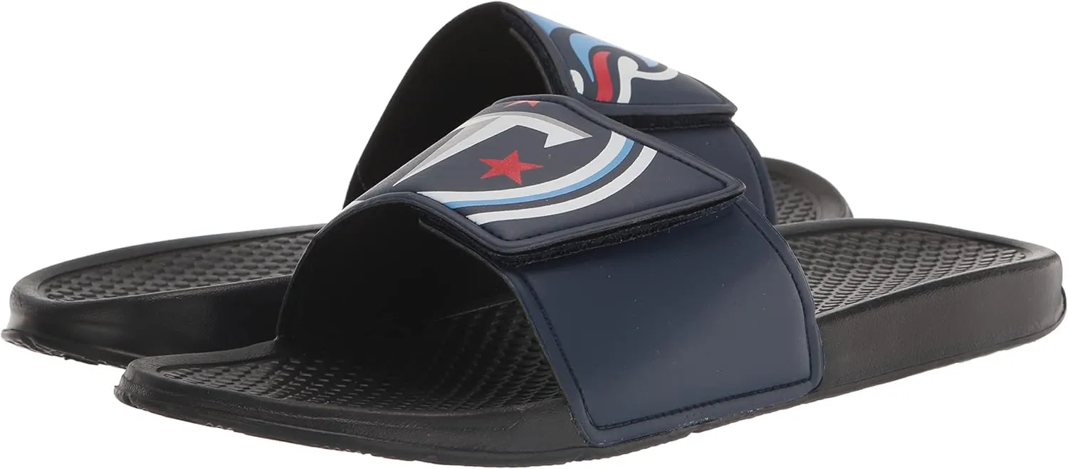FOCO Men's NFL Team Logo Shower Sport Slide Flip Flop Sandals