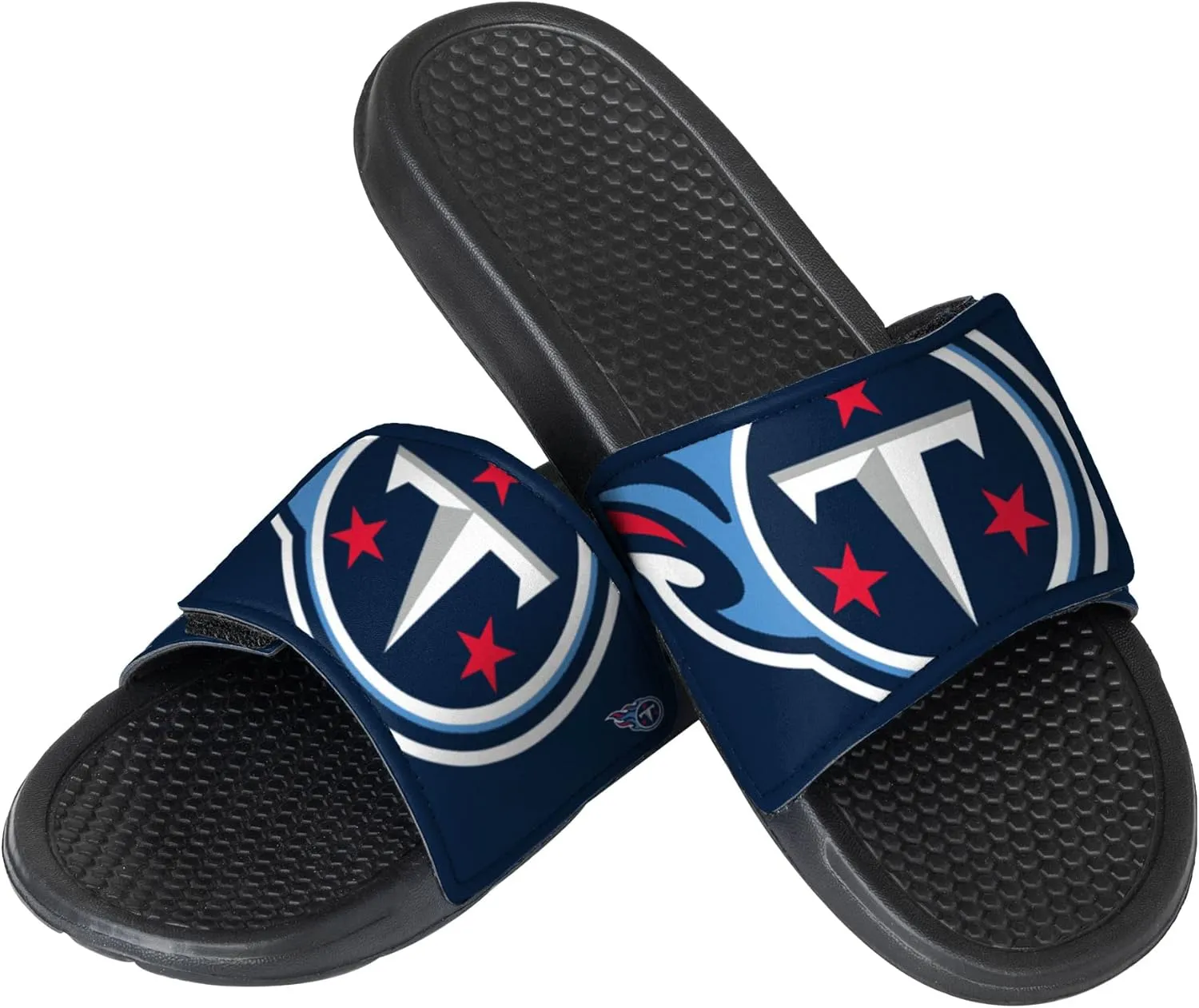 FOCO Men's NFL Team Logo Shower Sport Slide Flip Flop Sandals
