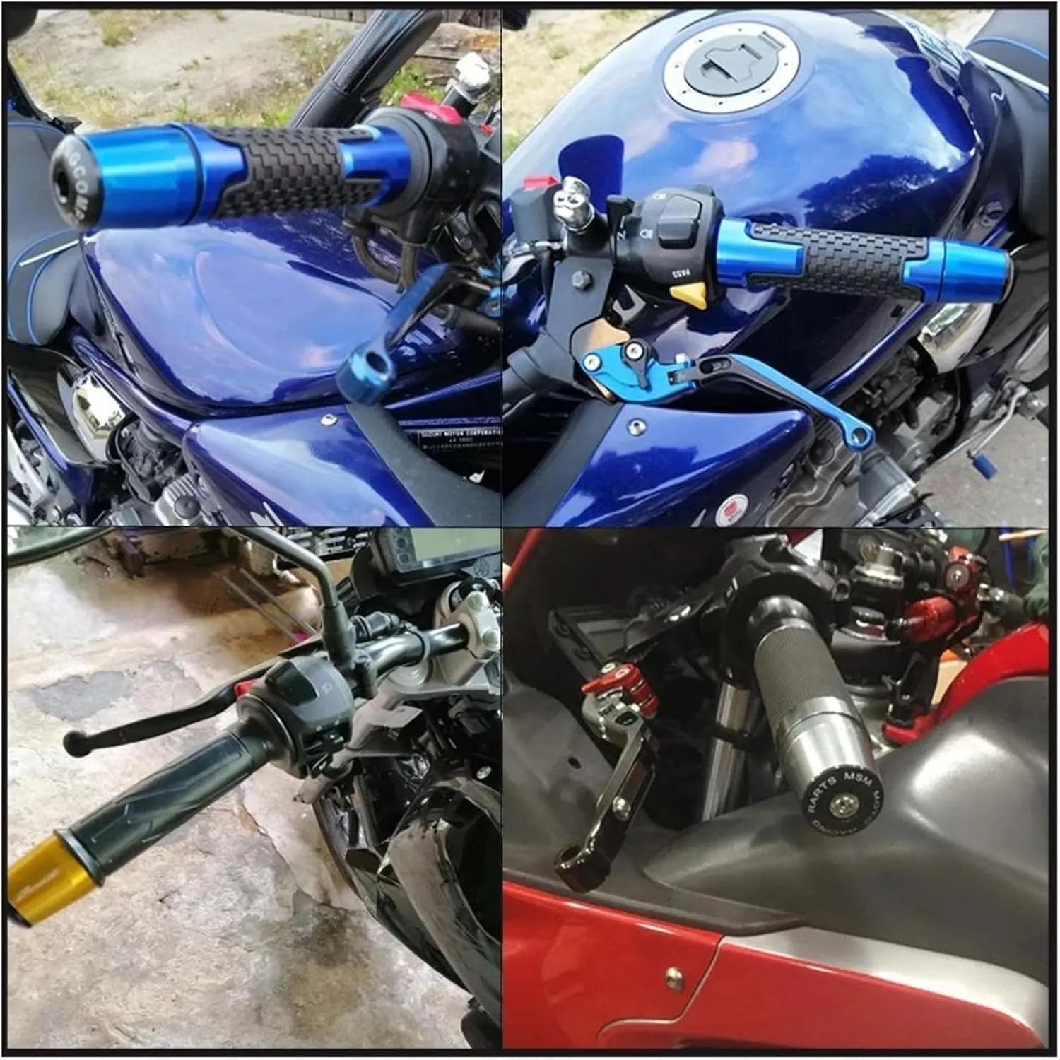 for H VTR1000 VTR1000F Firestorm 1997-2009 Motorcycle Handlebar Grip Ends Counterweight Handle Bar End Cap Slider