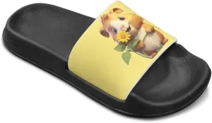 Forchrinse Animal Print Sandals for Girls Summer Beach Pool Shower Shoes Comfortable House Slippers with Arch Support