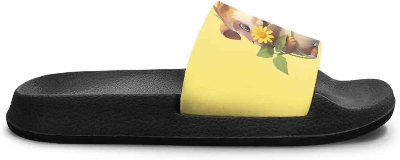 Forchrinse Animal Print Sandals for Girls Summer Beach Pool Shower Shoes Comfortable House Slippers with Arch Support