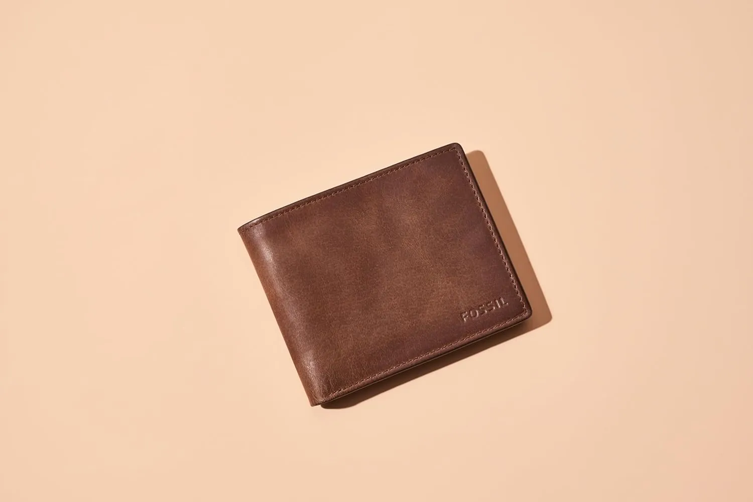 Fossil Men's Derrick RFID-Blocking Leather Bifold Wallet with Flip ID Window