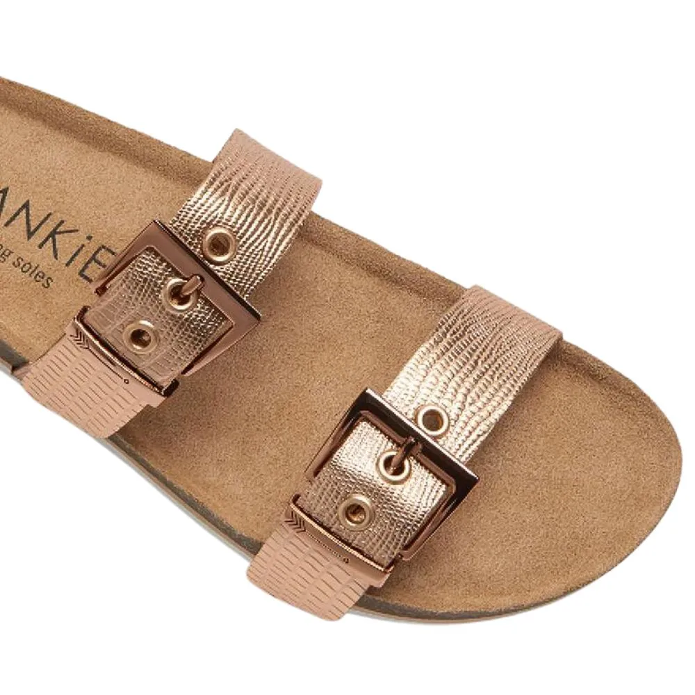 FRANKIE4 SANDY III ROSE GOLD LIZARD EMBOSS