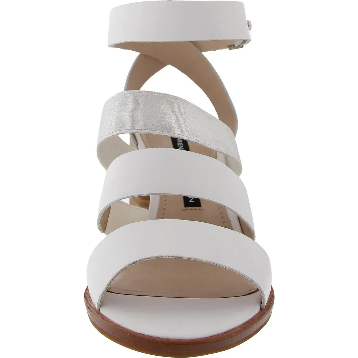 French Connection Womens CIARA Lace-Up Leather Espadrille Heels