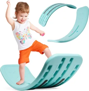 Fun Balance Board for Kids, Wobble Balance Board for Balance & Courage Building, Sensory Integration Training with Bouncy Ball, Ideal Toy for Kids Aged 3 