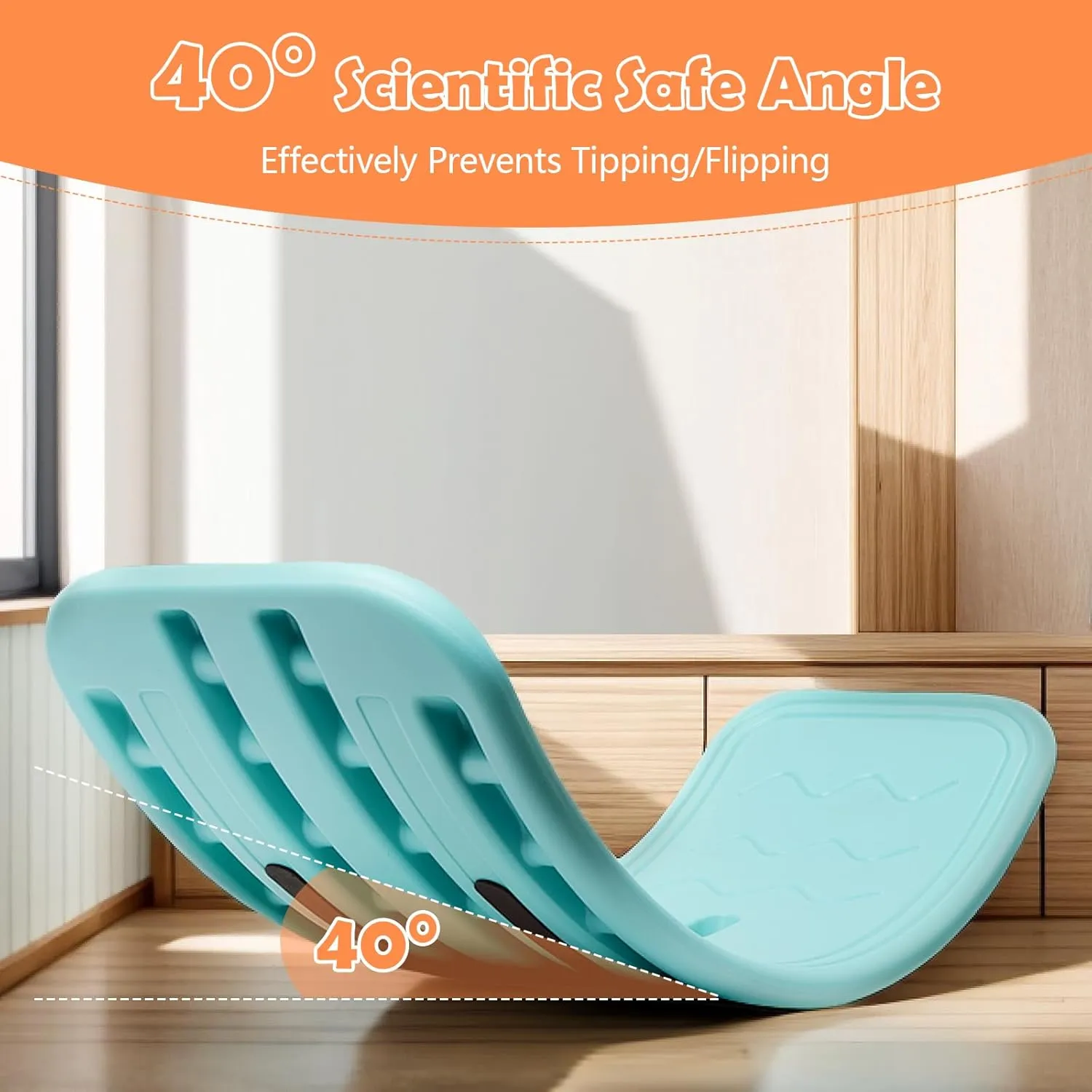 Fun Balance Board for Kids, Wobble Balance Board for Balance & Courage Building, Sensory Integration Training with Bouncy Ball, Ideal Toy for Kids Aged 3 