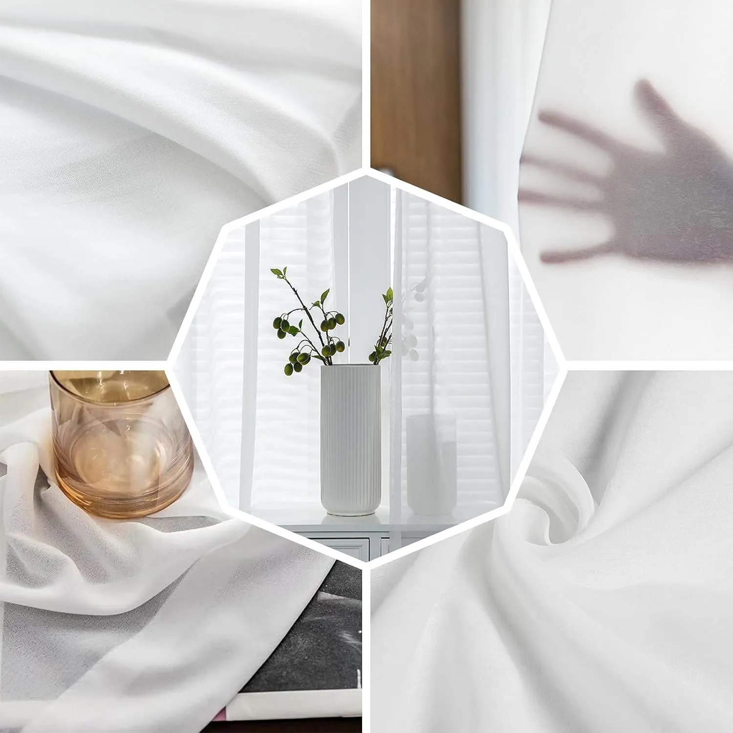 Funny Black Semi Sheer Curtains 63 Inch Length 2 Panels Set, Sunflower Leaf Take Off Your Shoes Chiffon Kitchen Curtains Rod Pocket Sheer Drapes for Bedroom Living Room, Voile Window Treatment