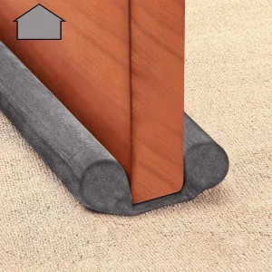 GDHOMM Door Draft Stopper for Bottom of Doors, Door Sweep Gap Filler Soundproof Weather Stripping Adjustable 30"-36", Gray