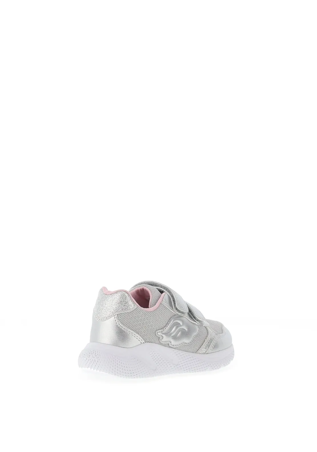 Geox Baby Girl Sprintye Glitter Trainer, Silver