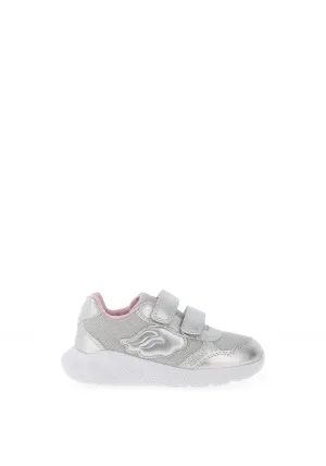 Geox Baby Girl Sprintye Glitter Trainer, Silver