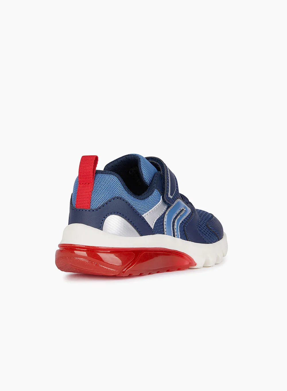 Geox Jr Ciberdron Light Up Trainers in Navy/Red
