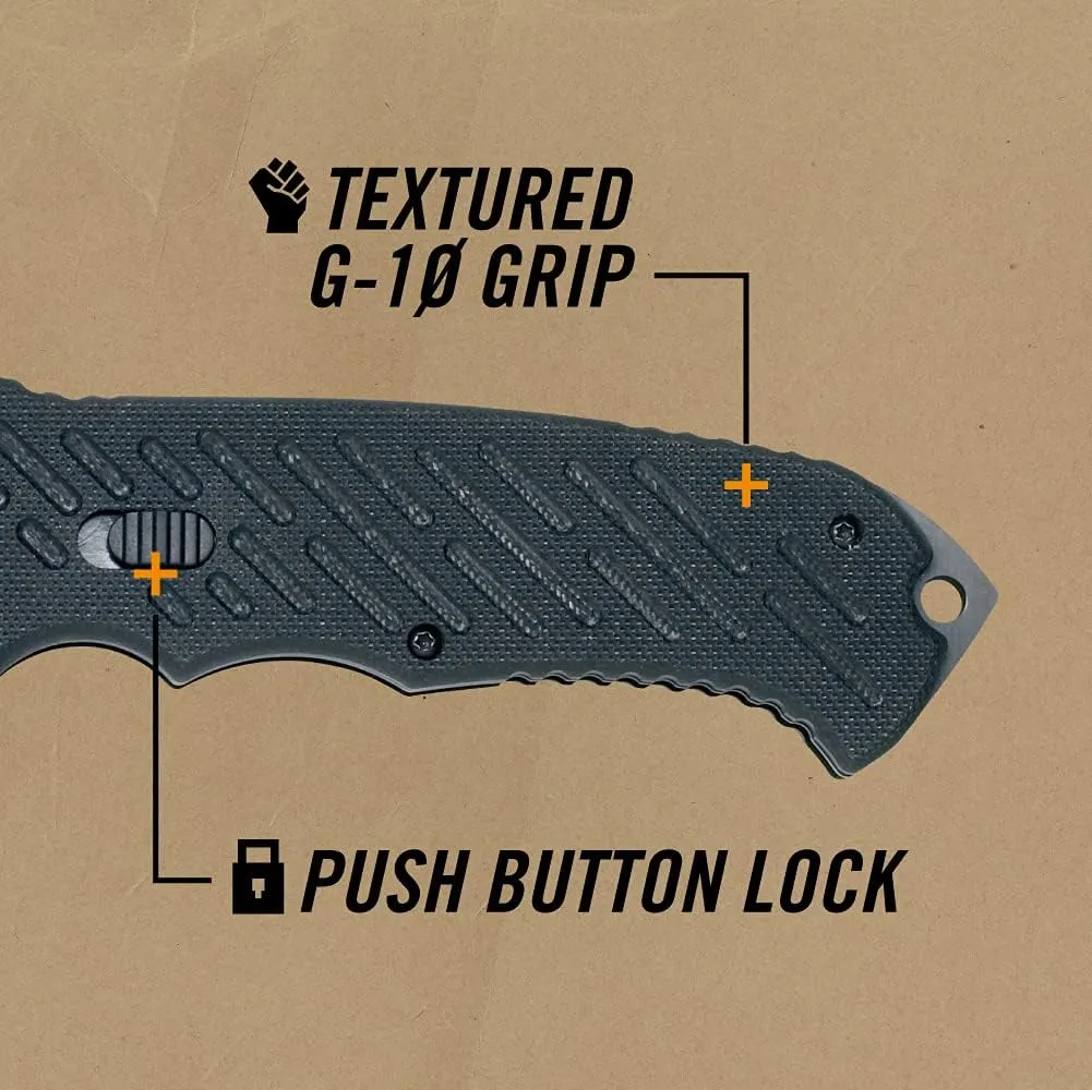 Gerber Gear 06 FAST Folding Pocket Knife, Tactical Tanto Pocket Knife with Serrated Edge for Camping and Survival