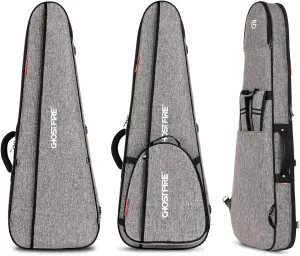 GHOSTFIRE high-end Electric Guitar Gig Bag Super thick fit ST/TL ，LP/SG An Expansion Package Is Attached (Electric guitar-grey)