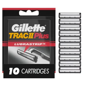 Gillette TRAC II Plus Mens Razor Blade Refills, 10 Count, Delivers a Clean, Close Shave