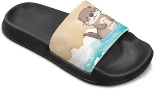 Girls Slides Comfortable Slippers Slides Animal Print Non-slip Shower Shoes Thick Sole House Slide Sandals