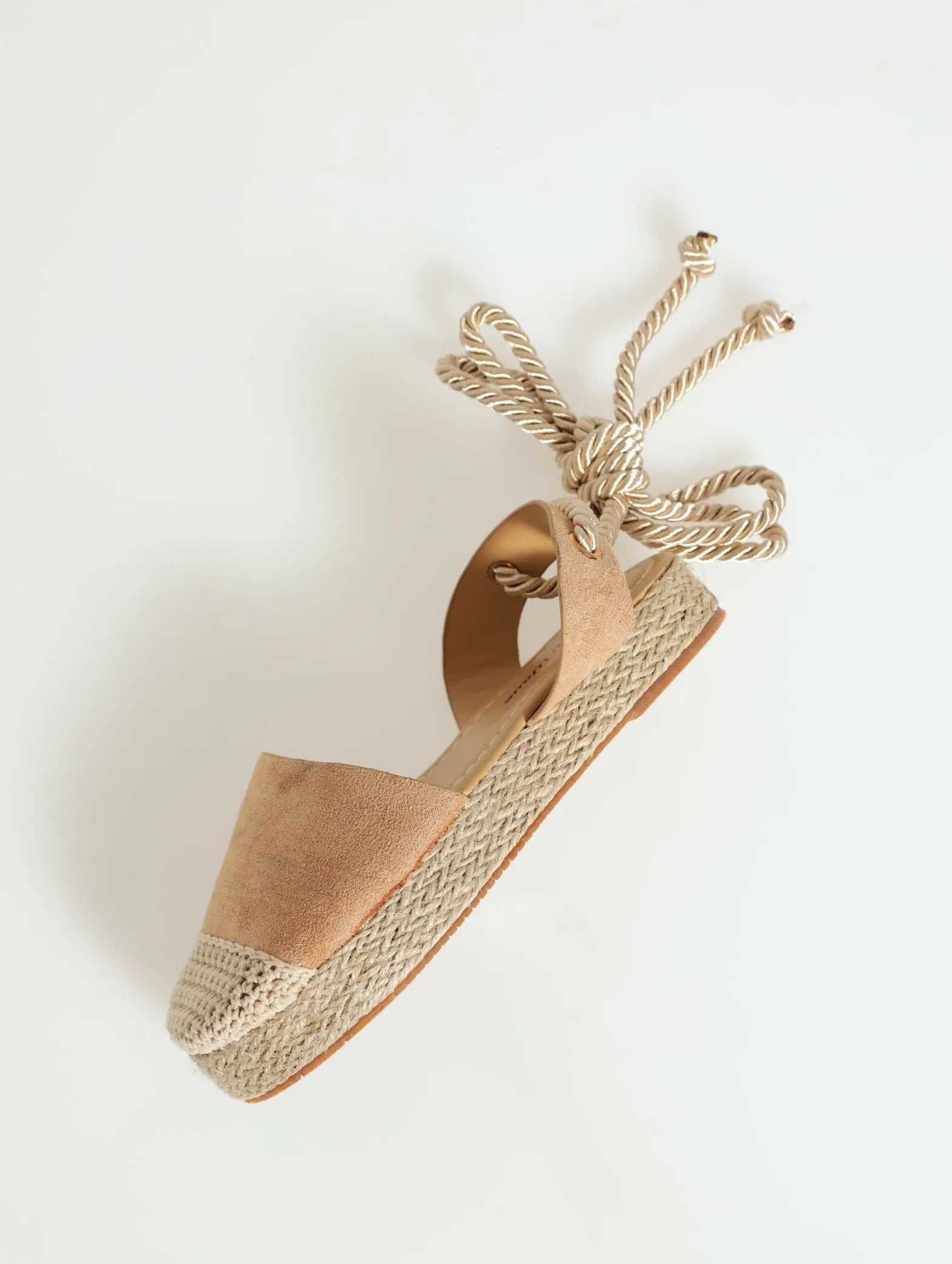 Girls Tie-Up Espadrille - Stone