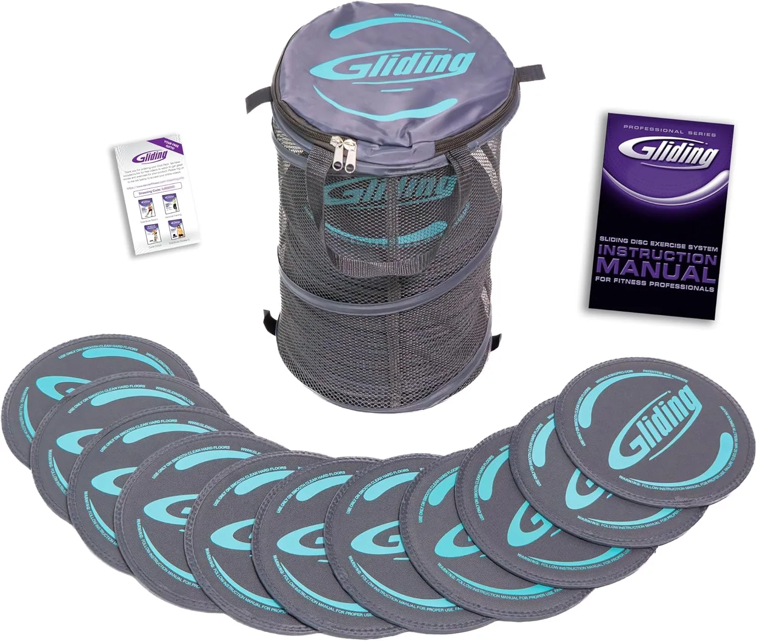 Gliding Discs Club Pack for Hardwood Floors (25 Grey)