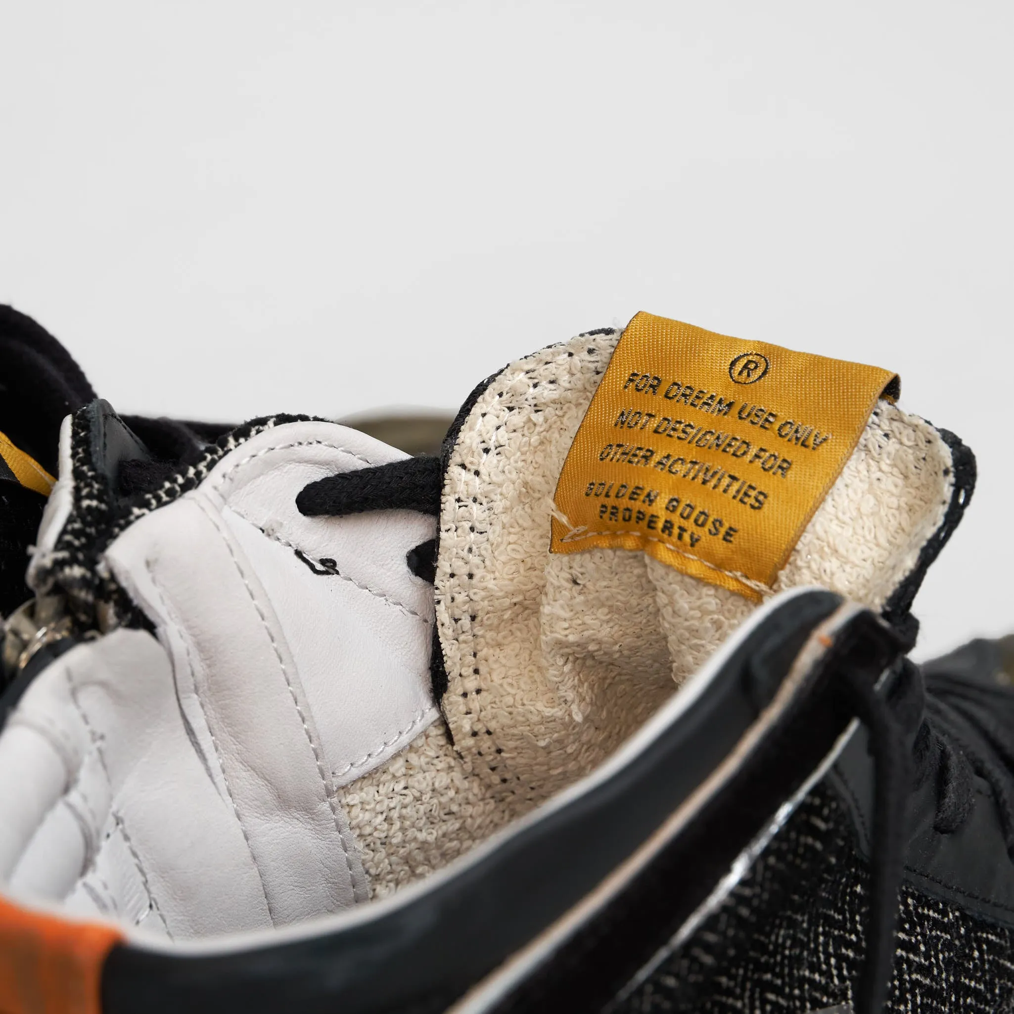 Golden Goose High Black Green Orange Slide Sneakers