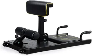 GYMAX 8-in-1 Workout Machine with Adjustable Height & Protective Foam, Multiple Position Training for Sissy Squat, Push-up, Sit-up, Rope Exercise, Home Gym