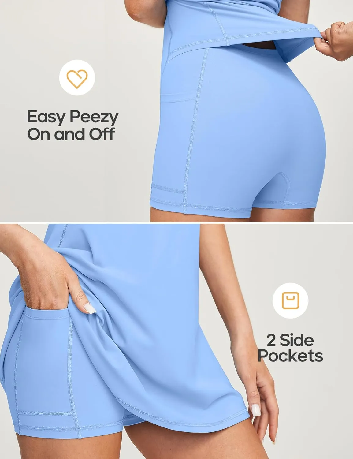 Heathyoga Womens Tennis Dress with Shorts Underneath & Bra Athletic Dress for Women Summer Dress with Pockets for Golf
