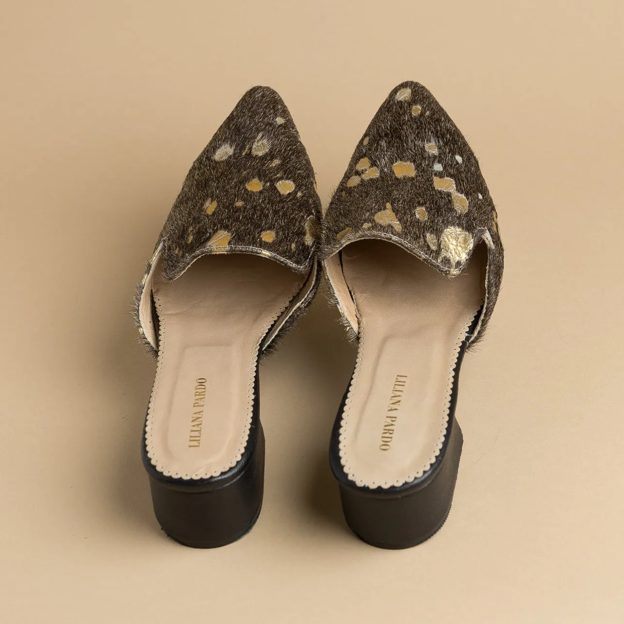 Horsehair Mule – Brown & Gold