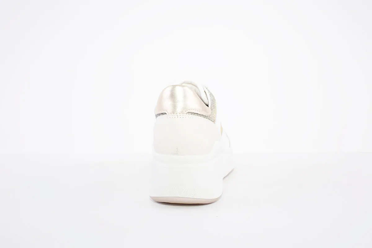 IGI & CO - 1654900 MEDIUM WEDGE LACED FASHION RUNNER - BEIGE/GOLD