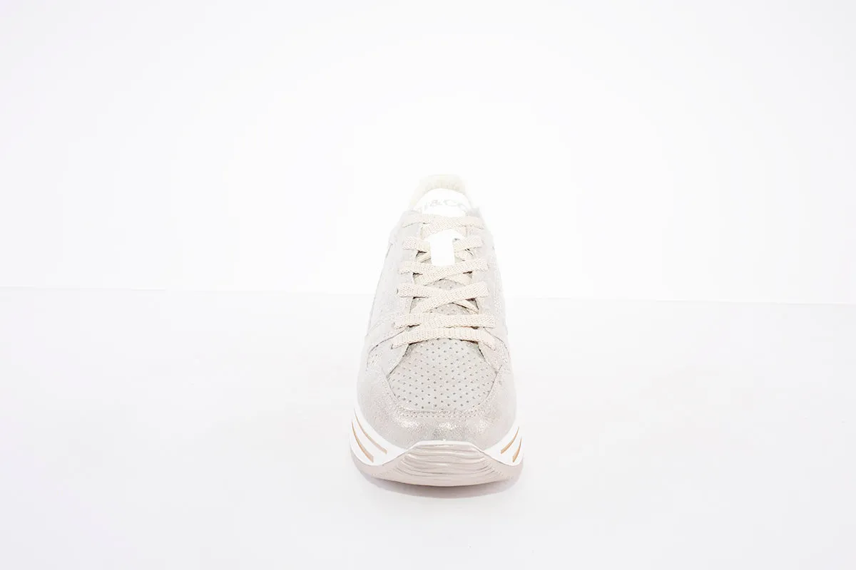 IGI & CO - 1661822 CHUNKY LACE UP FASHION RUNNER - TAUPE METALLIC