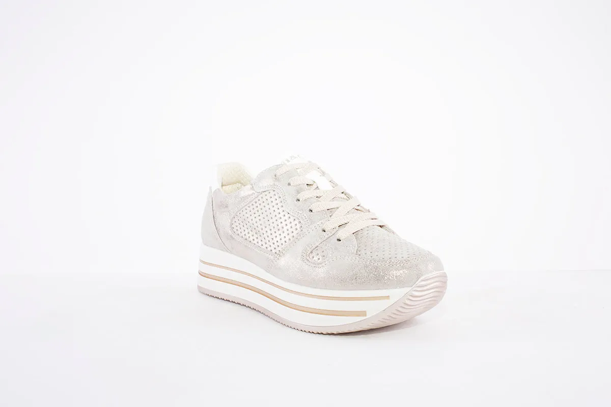 IGI & CO - 1661822 CHUNKY LACE UP FASHION RUNNER - TAUPE METALLIC
