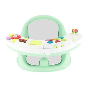 Infantino Music & Lights 3-in-1 Discovery Seat and Booster - Convertible, Infant Activity and Feeding Seat with Electronic Piano for Sensory Exploration, for Babies and Toddlers, Mint