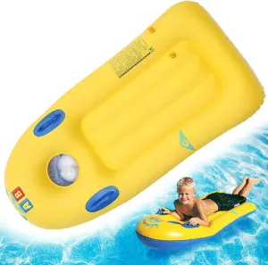 Inflatable Surf Body Board, 47 x 23 inch Surfboard with Handles, Summer Swimming Bodyboard for Water Slide, Pool, Beach
