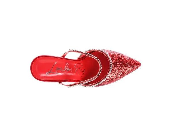 Iris Glitter Spool Mule Heels