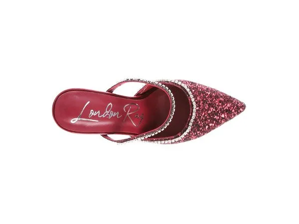 Iris Glitter Spool Mule Heels