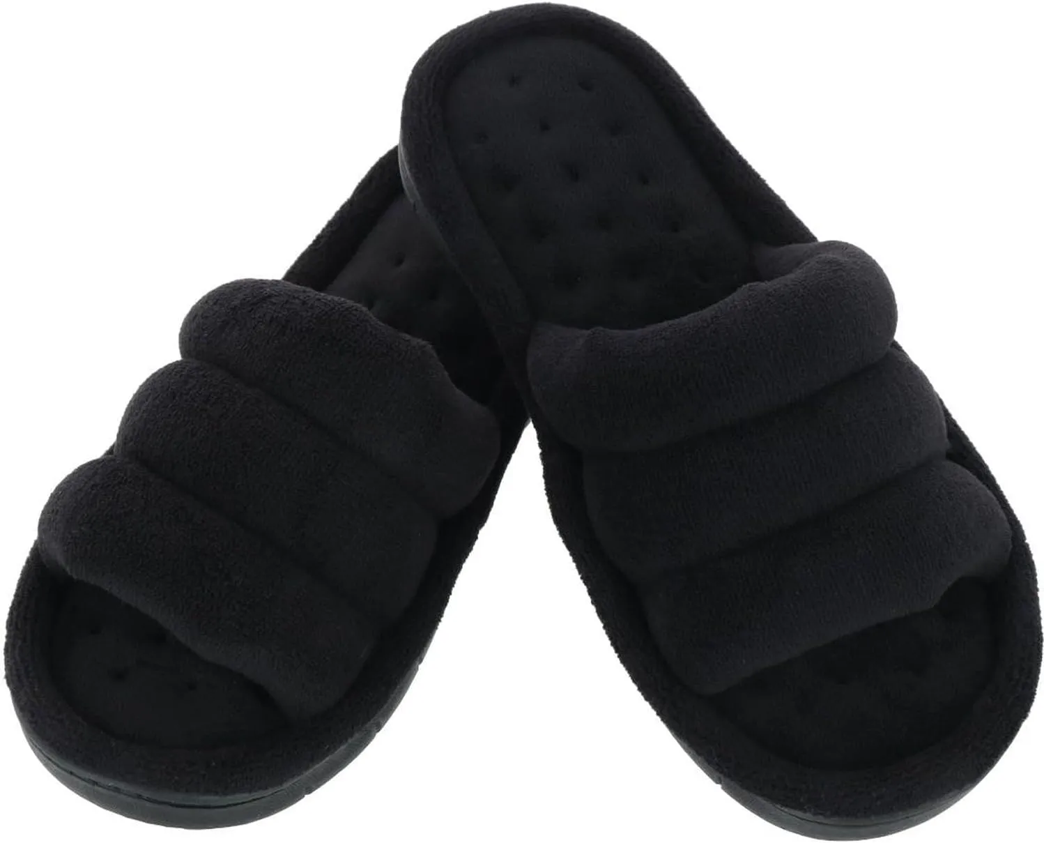 isotoner womens Isotoner Womens Recycled Mircoterry Aster Slide Slippers