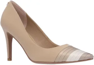 J. Renee Garbina - Heels for Women - Pointed Toe - Synthetic Outsole - Pleated Cap Toe - Kitten Heels