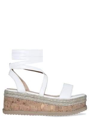 Jenny White Lace Up Espadrille Flatforms