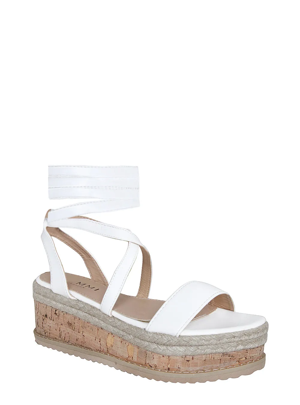 Jenny White Lace Up Espadrille Flatforms