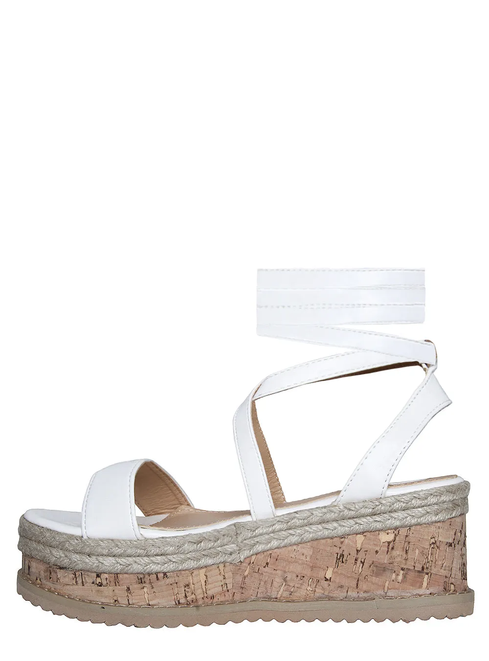 Jenny White Lace Up Espadrille Flatforms