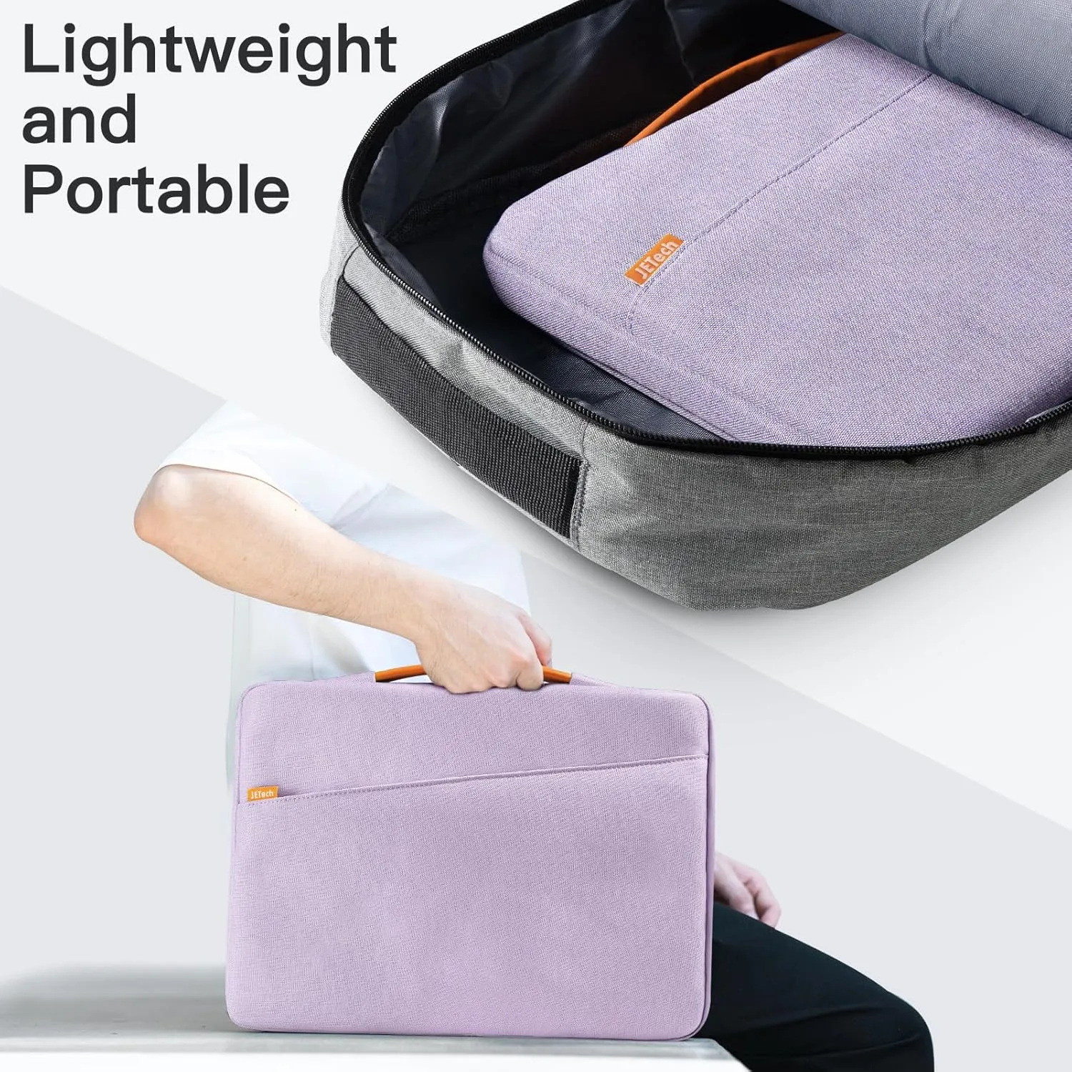 JETech Laptop Sleeve for 13-14Inch MacBook Air/Pro (M4/M3/M2/M1, 2021-2025), Waterproof Bag with Portable Handle and Pocket