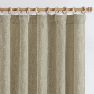 jinchan Burlap Look Curtains 84 Inches Long Linen Textured Curtains for Living Room Light Filtering Farmhouse Curtains Rod Pocket Window Curtain Panels for Bedroom 2 Panels Tan Curtains