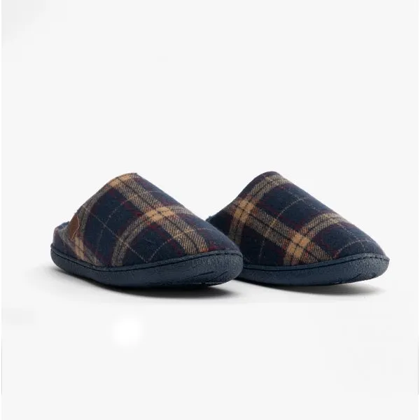 Jo & Joe MALTON Mens Mule Slippers Navy