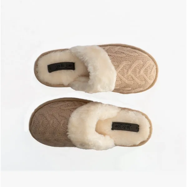 Jo & Joe MEGAN Womens Mule Slippers Beige