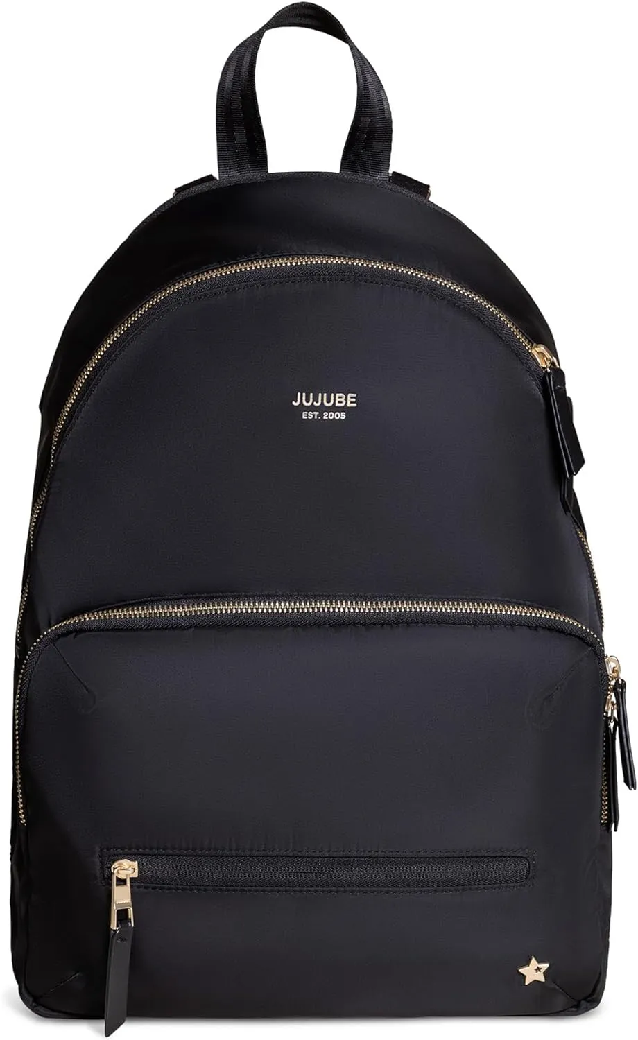 JuJuBe New Everyday Diaper Bag Backpack with Portable Changing Pad, Stroller Straps, Large Travel Backpack for Boy or Girl, Carrying Baby Bottles, Wipes, Diapers, Pacifiers, Black, Mother's Day Gift