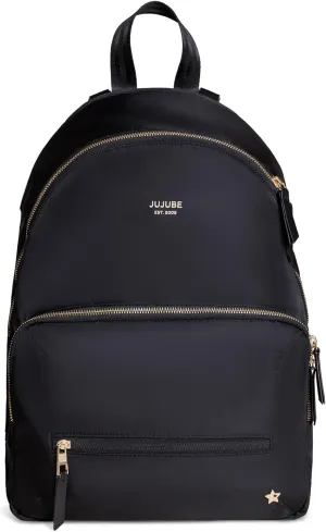 JuJuBe New Everyday Diaper Bag Backpack with Portable Changing Pad, Stroller Straps, Large Travel Backpack for Boy or Girl, Carrying Baby Bottles, Wipes, Diapers, Pacifiers, Black, Mother's Day Gift