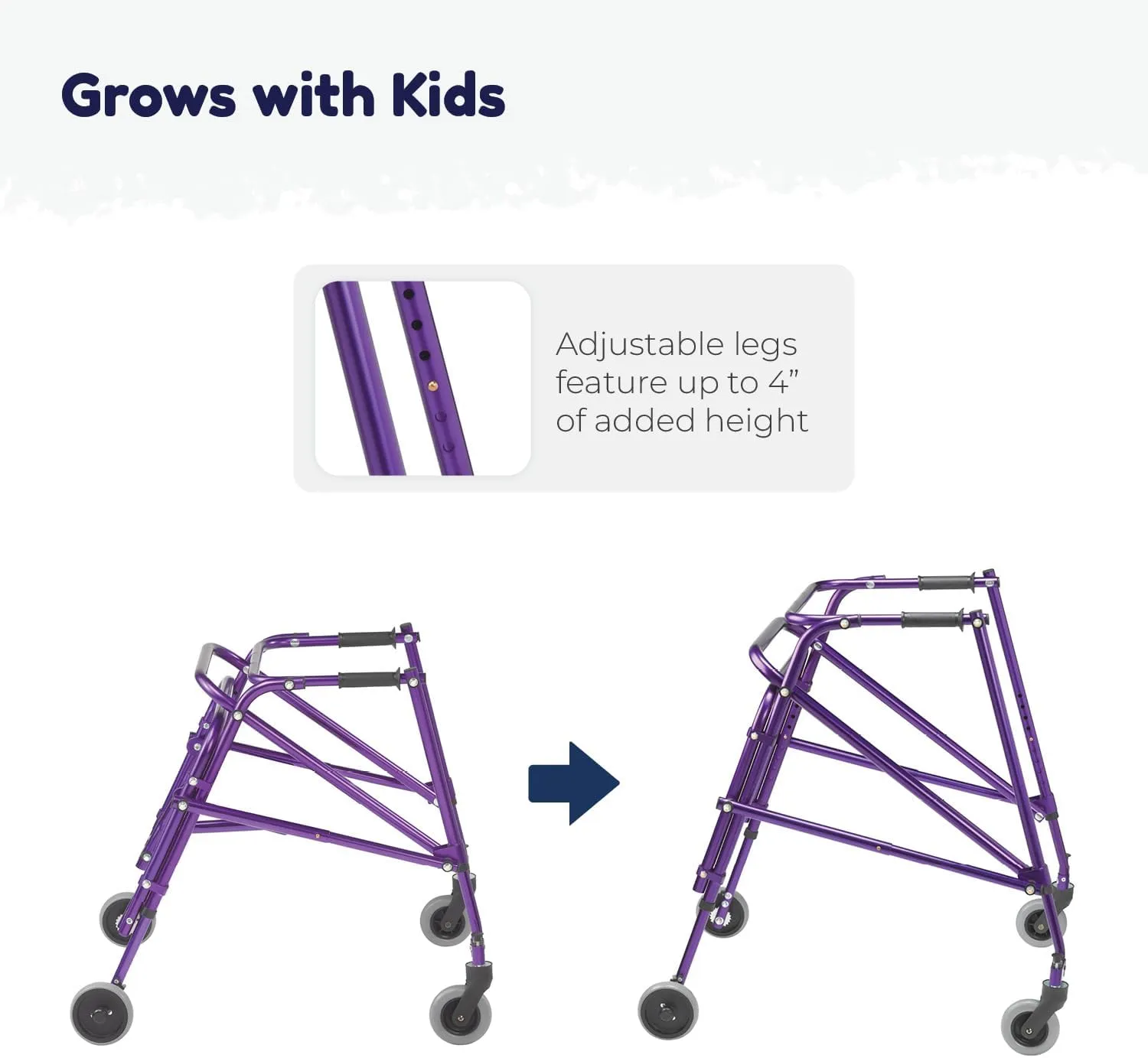 KA1200-2GKB Nimbo Posterior Walker Pediatric Walker for Children, Knight Blue