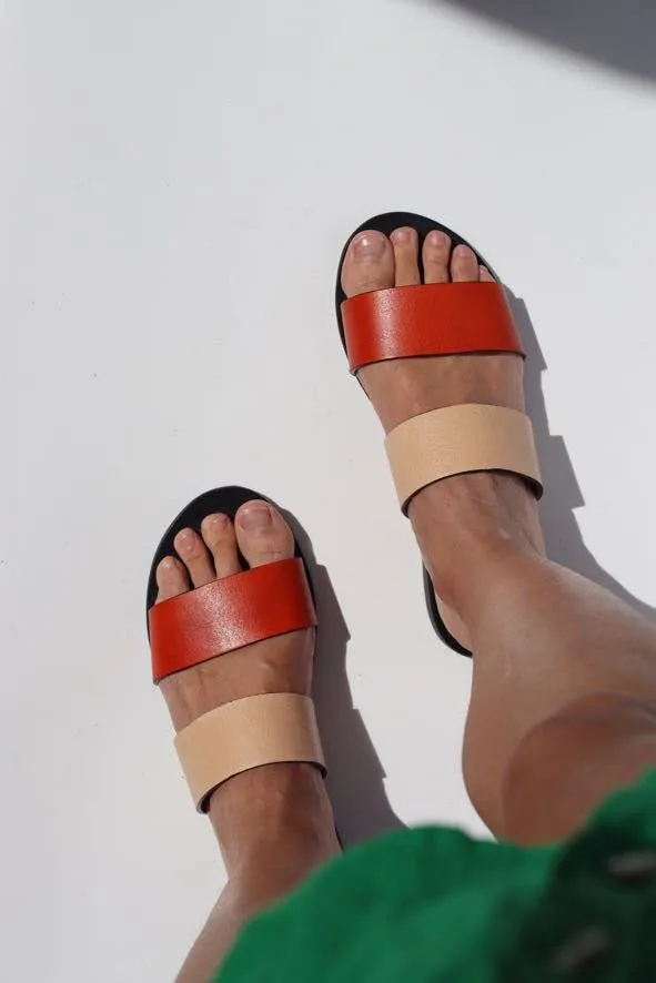 Kesh - Black Sole - Two-Strap Sandals