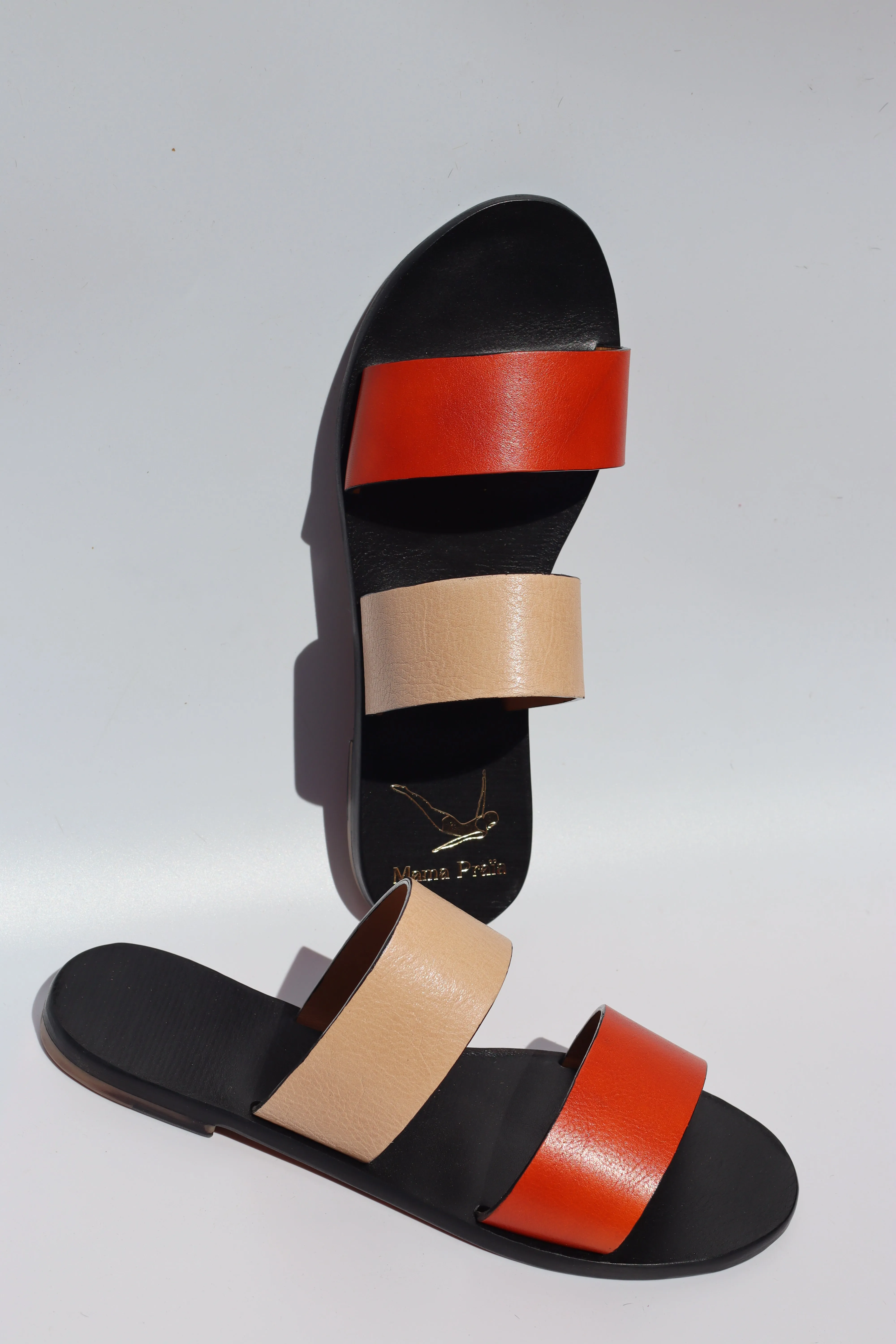 Kesh - Black Sole - Two-Strap Sandals