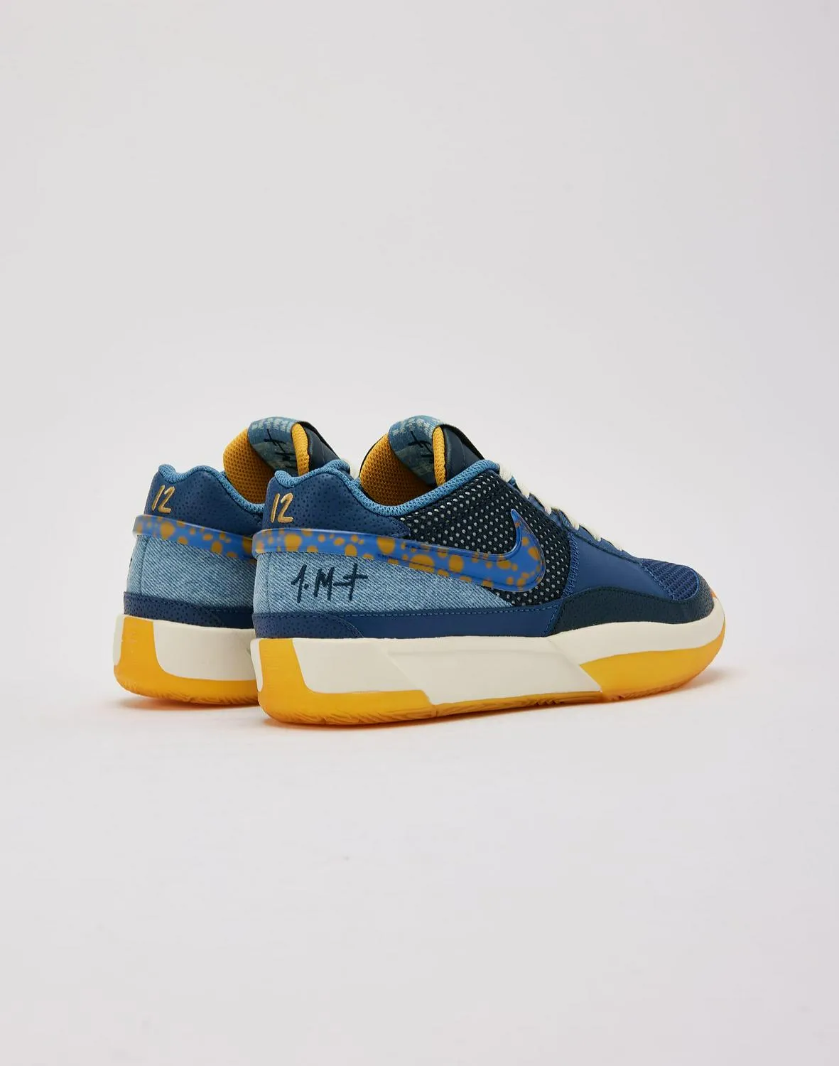 Kids Nike Ja 1 SE GS Navy Blue Brown Black White Yellow FQ7371-400 Shoe Trainer